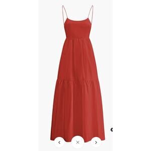 Commense Red Spaghetti Strap Backless Maxi Dress Size Medium